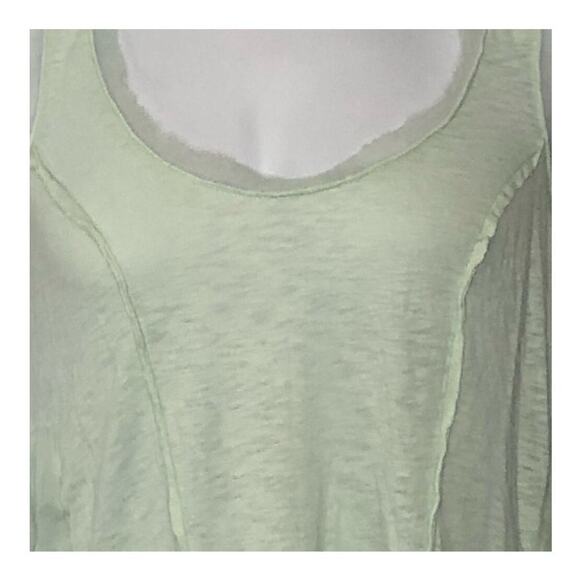 Anthropologie Lilka Mint Green Knit Tank Top Lace Ruffle Trim Small - Picture 5 of 16